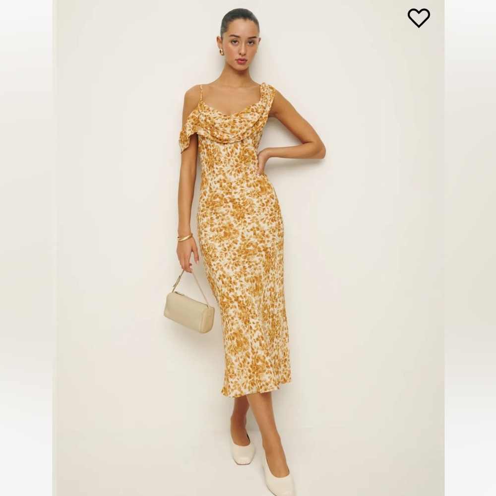 Reformation Reya Dress in Goldfinch